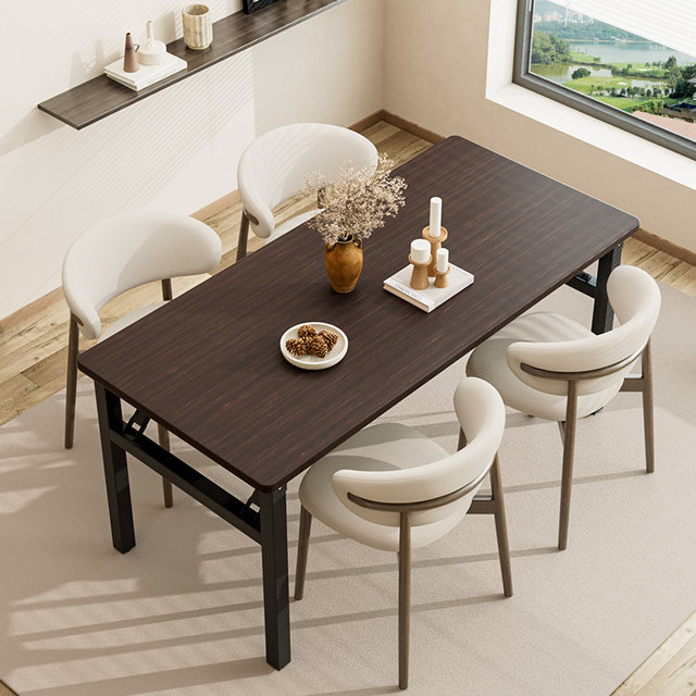 Foldable desktop computer desk study table home office student desk rectangular small table simple rental house