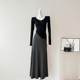 Gray skirt for women 2025 spring and summer drooping modal loose versatile soft and casual simple A-line long skirt