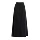 Black A-line skirt for women 2025 new temperament spring and summer hip cover suit high waist long skirt for meat pocket
