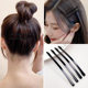 Arc broken hair clip Simple Black word clip female plate hair clip large side clip plus thick plus thoroughly stepped up bangs clip clip
