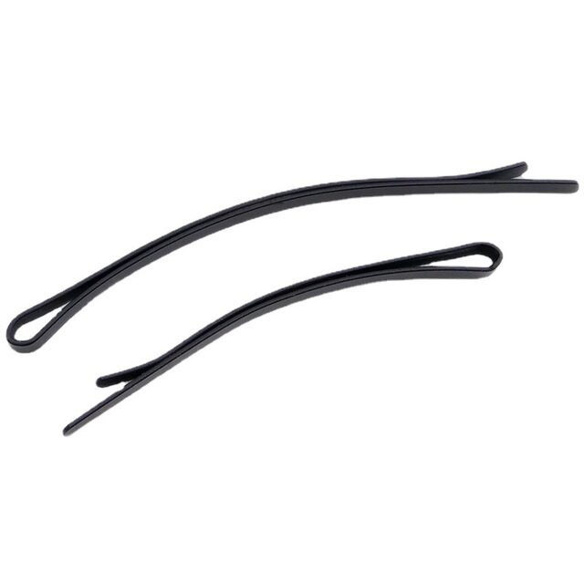 Arc broken hair clip Simple Black word clip female plate hair clip large side clip plus thick plus thoroughly stepped up bangs clip clip
