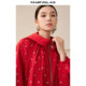 Mandes' mid-length trench coat 2025 autumn new fashion full print loose hooded jacket zipper jacket for women