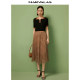Mande Shitao Skirt Women's 2025 Winter New Plaid Pleated Skirt Chiffon Mid-Length Skirt A-line Skirt