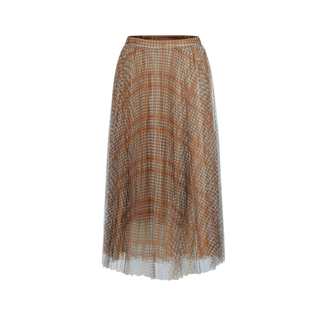 Mande Shitao Skirt Women's 2025 Winter New Plaid Pleated Skirt Chiffon Mid-Length Skirt A-line Skirt