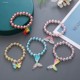 Children's sweet candy color pendant beaded bracelet bracelet girl cute cartoon princess hand ornament girl accessories girl
