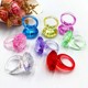 Children's ring ring candy color imitation diamond toy little girl princess cute baby plastic cartoon hand jewelry
