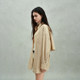 ochirly Oushili striped shirt women's long-sleeved top design sense casual loose spring new product
