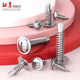 304/410 Stainless steel large flat head self-tapping screw cross round head with pad drill tail dovetail self-tapping screw