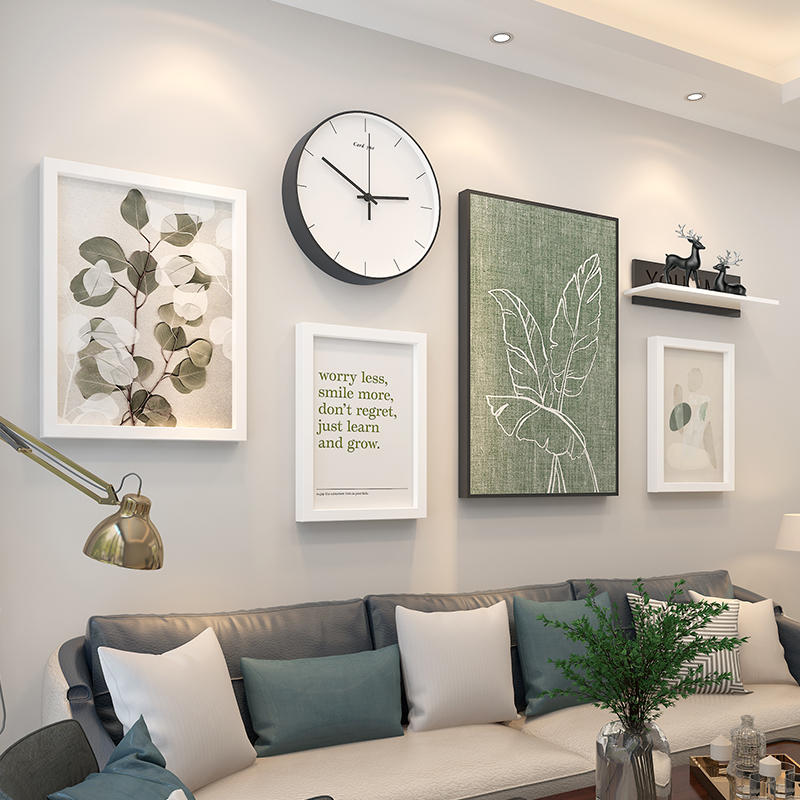 北欧风客厅沙发背景墙壁画创意餐厅装饰画免打孔室内房间墙上壁画