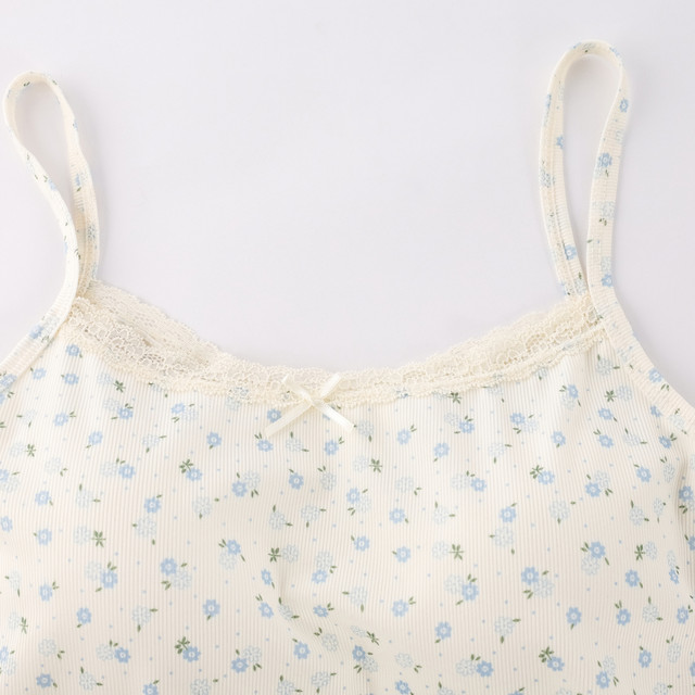 Nishimachi Village House Korean style fresh floral beautiful back female summer new style literary simple versatile vest XHAB40344