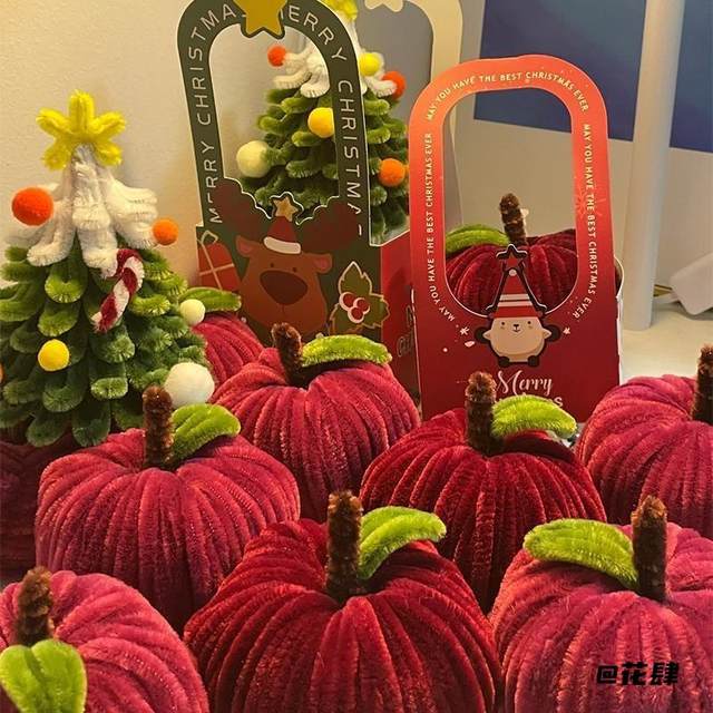 
Christmas Eve homemade material package peace fruit twist stick desktop ornaments bouquet handmade gift creative diy