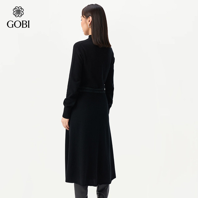 Gobi Gobi autumn and winter simple slim fit and slim inside and outside wearing long cashmere women's dress knitted skirt