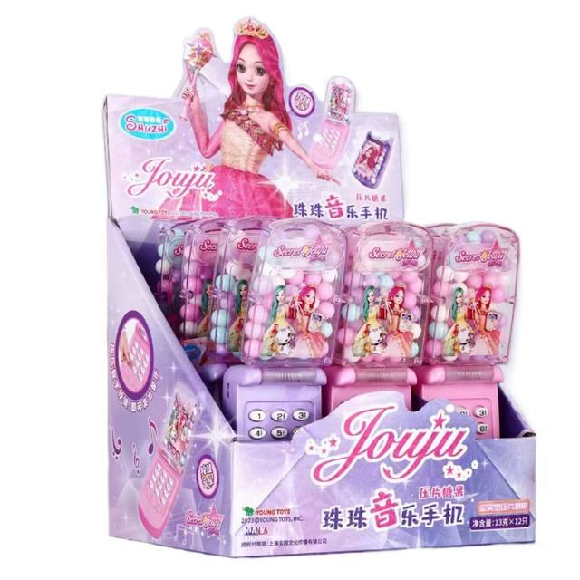 Children's music mobile phone toy beads secret princess flip simulated phone flash baby baby girl