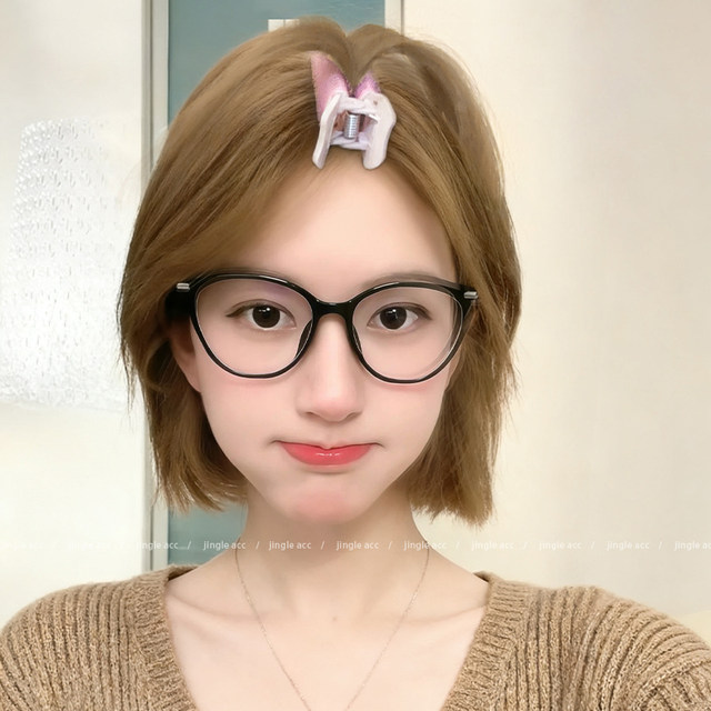 Eight-character air bangs curling barrel, high skull styling artifact, forehead hair root fluffy clip, women's curling clip headgear