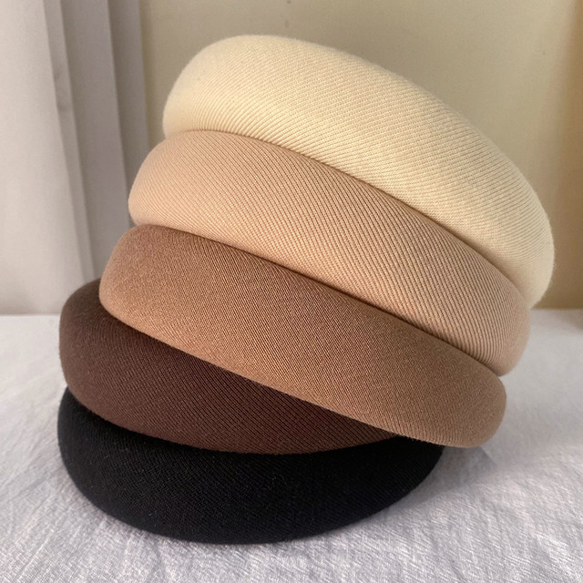 Autumn and winter sponge wide-brimmed high-top headband women's 2025 new daily wear headband wash face hairpin hair bundle headwear