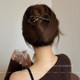 Bow hair clip one-line clip for women 2025 new high-end style hair twist clips with large hair volume and headpiece