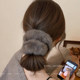 Furry large intestine hair band for women 2025 new high-end furry hair rope ball head plush hair rope headwear autumn and winter