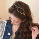 Women's 2025 new high-end high-end headband for women with leopard print glasses hair tie headband for women