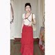 French retro polka dot printed ruffle red high skirt summer new temperament elegant cake long skirt women