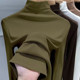 Half turtleneck German velvet bottoming shirt for women, autumn and winter inner wear, 2025 new velvet warm women's mother's top, fashionable top