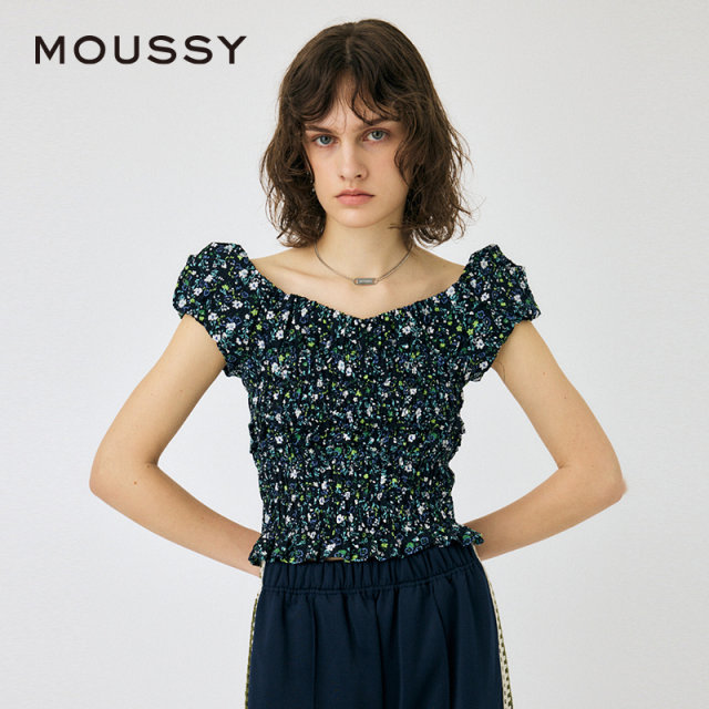 MOUSSY 2024 summer new product sweet and beautiful style sleeveless floral shirt for women 010HS630-0831