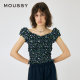 MOUSSY 2024 summer new product sweet and beautiful style sleeveless floral shirt for women 010HS630-0831