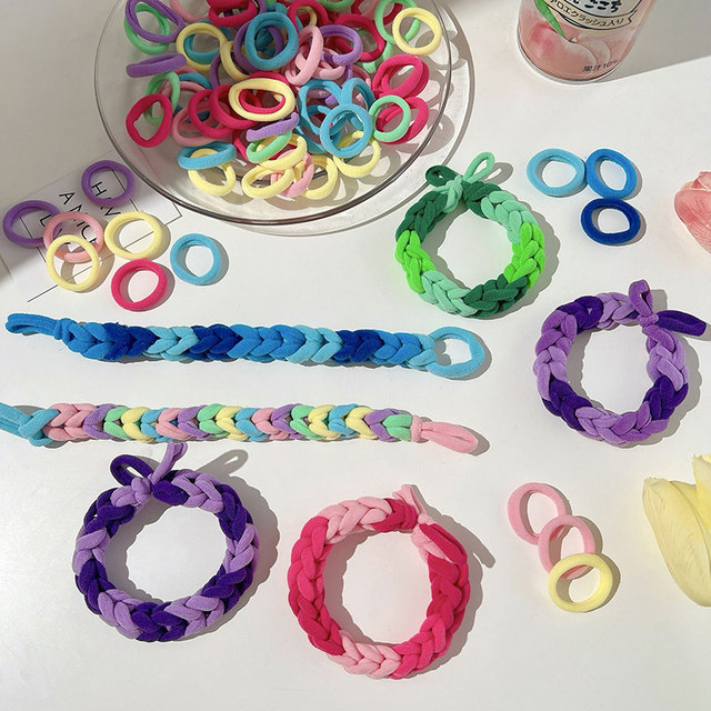 DIY couple bracelets, best friend hair rope, braided hand rope, small rubber band for boyfriend and girlfriend head rope Mid-Autumn gift hair accessories