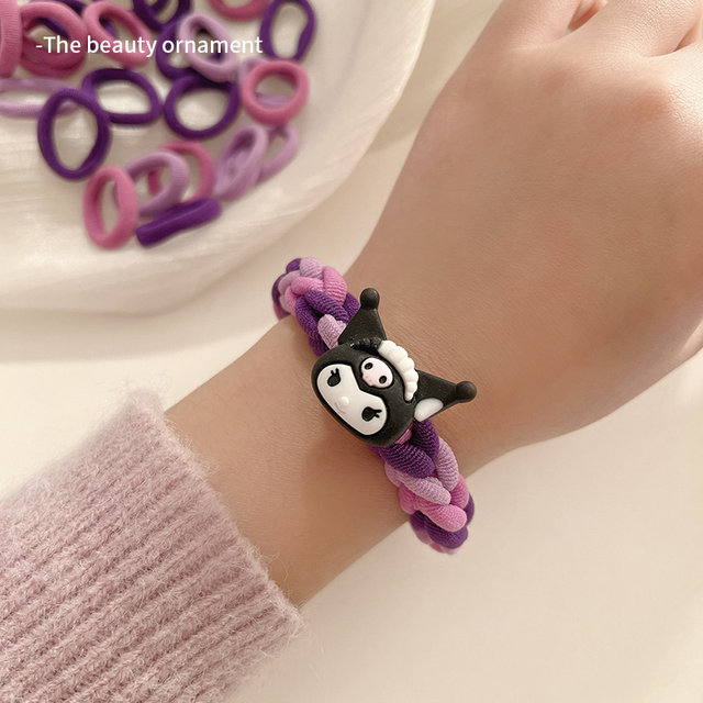 Kulomi bracelet DIY handmade gift braided rubber band hair rope for boyfriend and girlfriend couple bracelet hair ring jewelry
