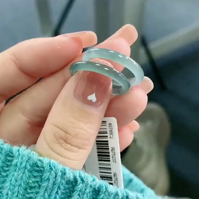 Valentine's Day Gift Plain Ring Ring Bodhi Root Handmade Diy Gift White Tea Qingyou Best Friends Jewelry