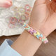 Couple rainbow small rubber band pair of diy braided bracelets for boyfriend colorful hair rope wrist ins hair ring