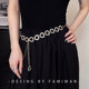 Retro y2k metal hollow waist chain women's design sense with skirt Bohemian national style belt accessories