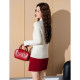Tang Shi Base Shirt New Women's Half High Neck Wrap with Fleece Clean Black and White Slim Temperature Top