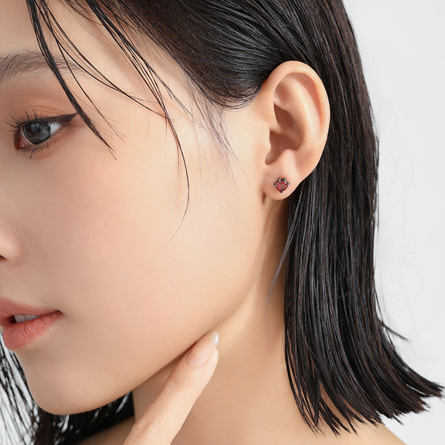 Dragon claw titanium alloy earrings for women, explosive Huazi ear bone nails, cochlear nails, titanium steel non-fading zircon earrings, earrings for men