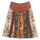 Flower and bird mesh fragmented skirt 2025 summer new design niche high waist retro A-line short skirt vintage