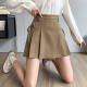 Irregular suit skirt girl spring and summer high -waisted high -waisted half skirt A -line pleated skirt small
