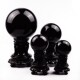 Natural obsidian ornaments, raw stone crystal ball, feng shui desktop handle piece, anti-villain stone, smelting obsidian