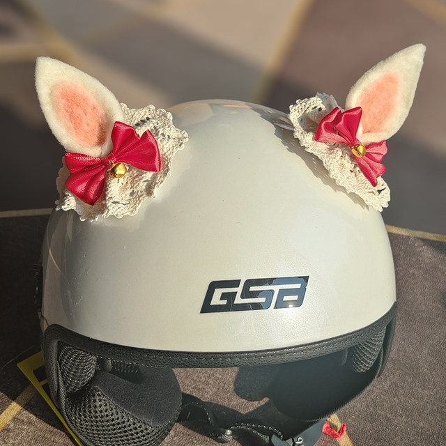New helmet decoration cat ear wool felt rabbit motorcycle electric scooter children's ski cycling accessories
