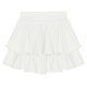 Small pleated puffy skirt summer large size cake skirt women's white high waist short skirt anti-exposure A-line skirt pants
