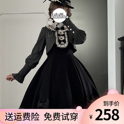 taobao agent Demi-season elegant dress, Lolita style, long sleeve, Lolita OP