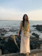 Ren Xiaoyi's sleeveless halter neck top loose foliage suspender vest