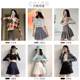 Pleated skirt for women in spring and summer jk white a-line skirt new Korean style high-waist short skirt autumn and winter large-size plaid skirt
