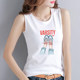 Pure cotton running sports black and white suspender vest women's sleeveless T-shirt Korean style loose large size outer wear 2025 summer