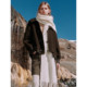 ELLE retro hooded woolen coat for women 2024 winter new short wool coat