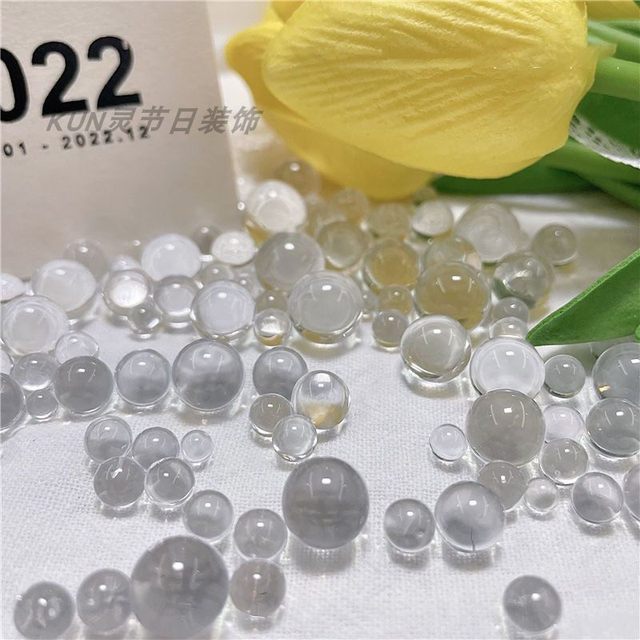 Acrylic imitation crystal mixed beads, sticky balls and Guka brick decoration, non-porous transparent loose beads shot by Gu Mei