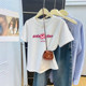 Pink T-shirt for women with small cartoon age-reducing students short sleeves 2025 new hot summer pure cotton round neck top