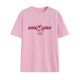 Pink T-shirt for women with small cartoon age-reducing students short sleeves 2025 new hot summer pure cotton round neck top