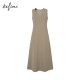 Evely outlets store round neck sleeveless knitted dress spring and summer long skirt women