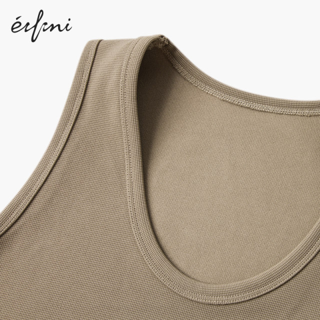 Evely outlets store round neck sleeveless knitted dress spring and summer long skirt women