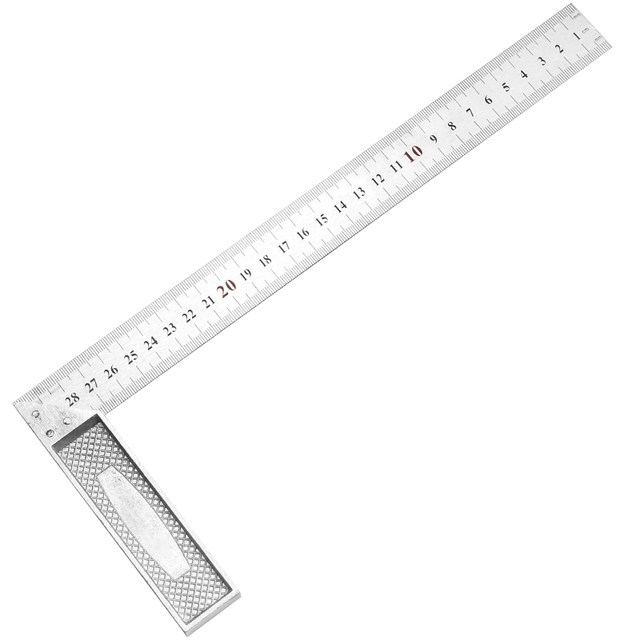 Thick aluminum triangular ruler stainless steel routing ruler 90 -degree woodwood meter measurement tool multifunctional angle ruler
