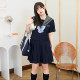 Ache's big size jk original Nanshan No. 1 Middle School Short Long Sleeve Sailor Suit Short Skirt Academy Style Navy Collar Set Autumn
